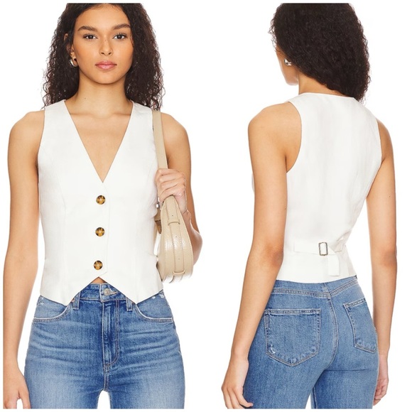 Lovers + Friends Jackets & Blazers - NWT LOVERS AND FRIENDS Asa Vest in Ivory SZ L